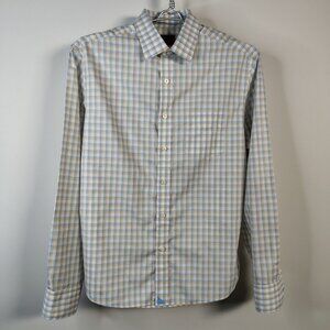 UNTUCKit Vielles Shirt Mens Size Medium Gingham Plaid Cotton‎ Long Sleeve 41128